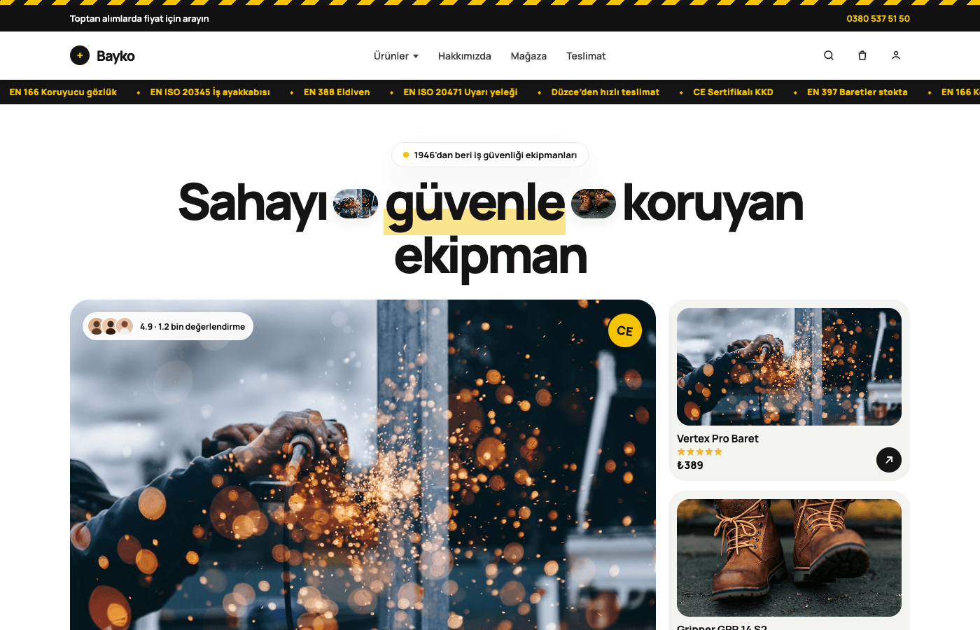 Bayko site önizlemesi